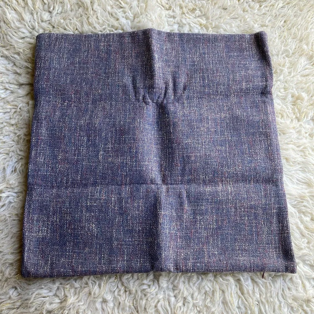 Home Brilliant Cushion Cover 18” x 18” Lavender Purple Pillow Case Linen.